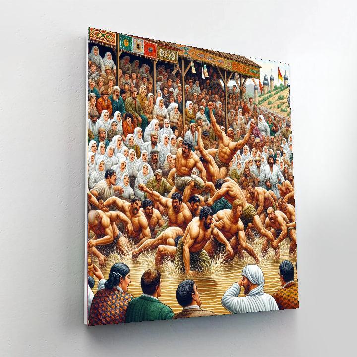 Kirkpinar Oil Wrestling - Turkey DIY Paint By Numbers