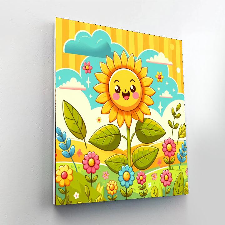 Playful Sunflower Paint By Numbers Kits