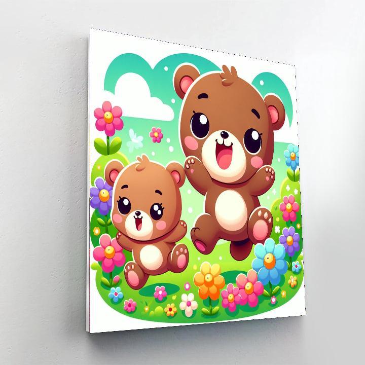Bouncy Bear Cubs Numbered Painting Kits