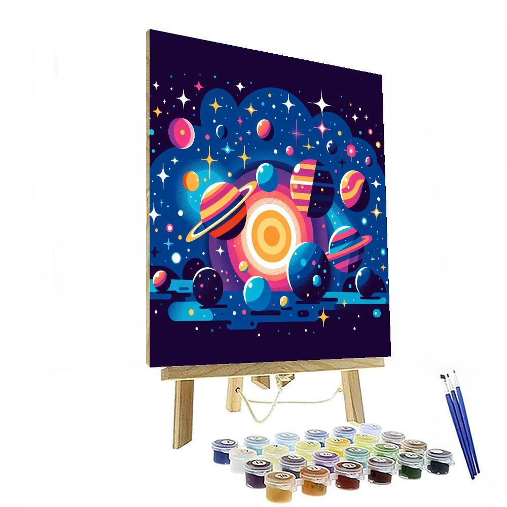Sparkling Galaxy Painting By Numbers Kit