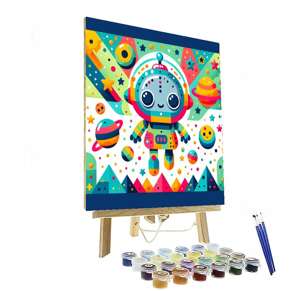 Funny Robot Alien Numbered Painting Kits