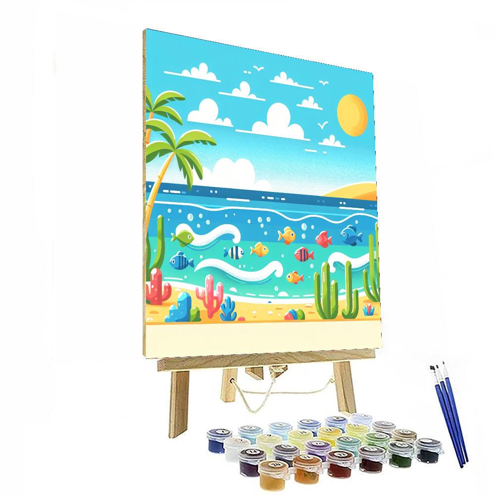 Tropical Tides Number Painting