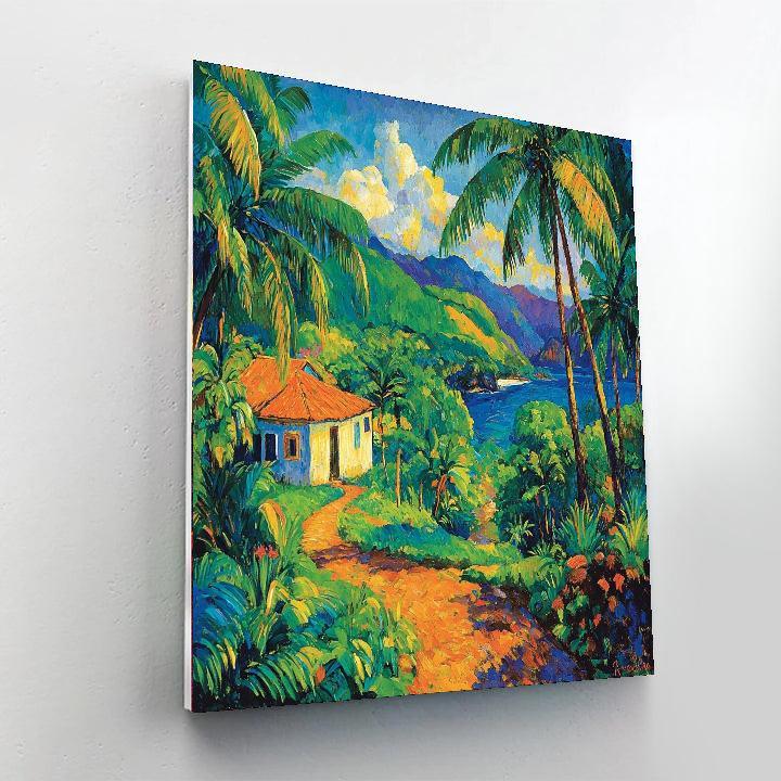 Paul Gauguin Inspired Prismatic Tropical Paradise  DIY Paint By Numbers