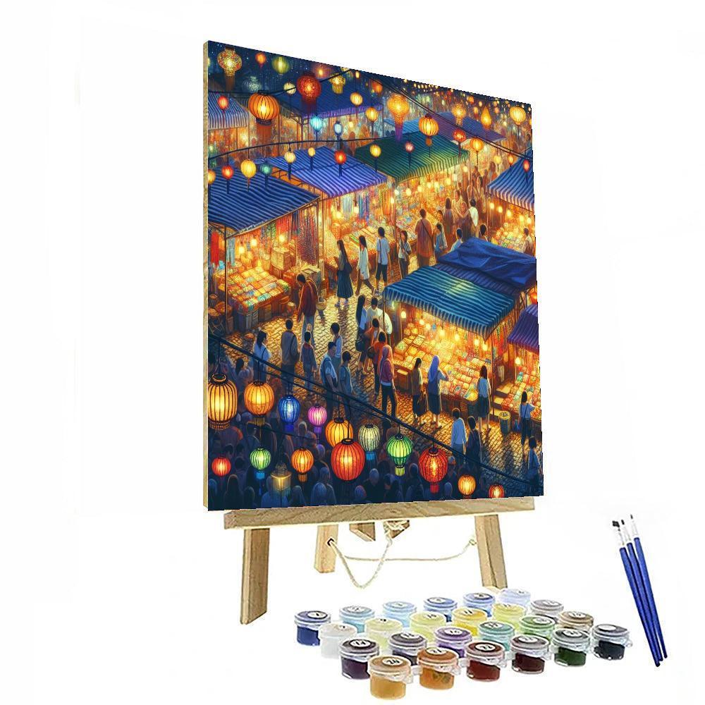 Magical Night Market DIY Paint By Numbers