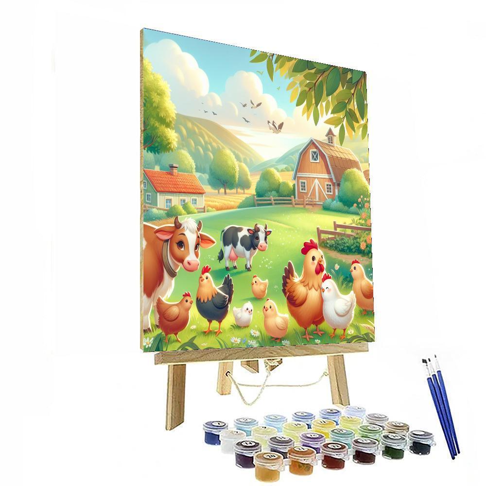 Charming Farmhouse Friends Number Painting