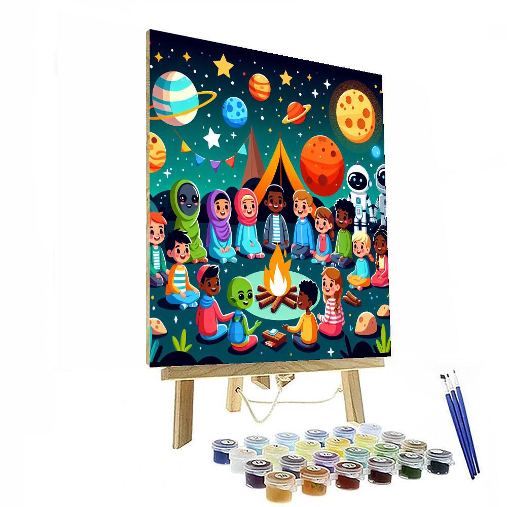 Camping In The Cosmos Number Painting