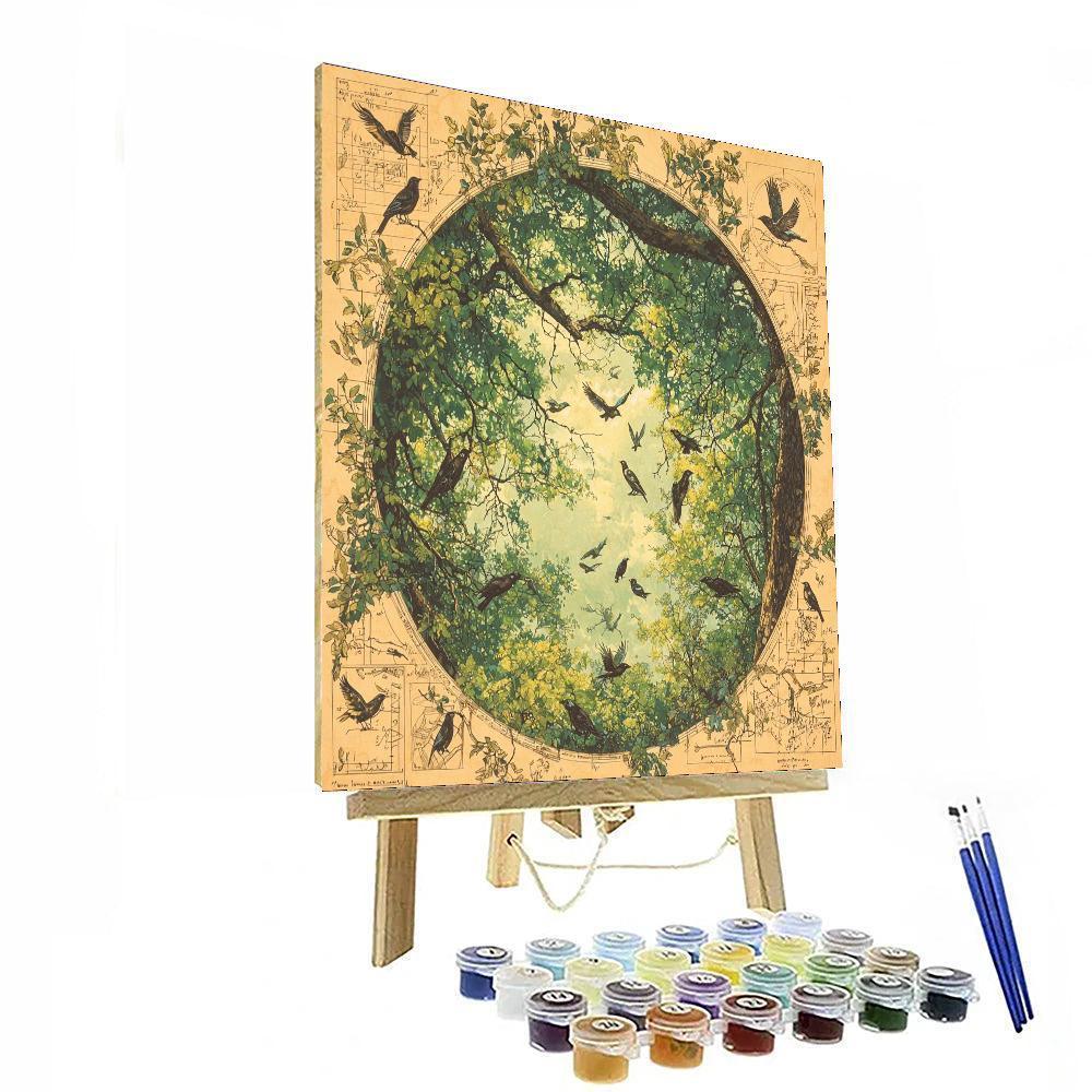 Leonardo Da Vinci Inspired Song Of The Canopy  Paint By Numbers