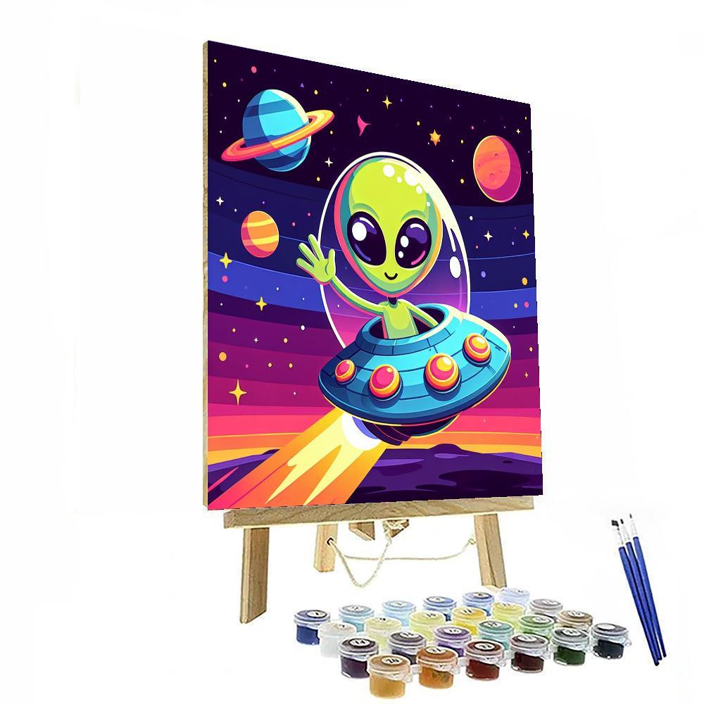 Space Invaders Voyage Paint By Numbers Art