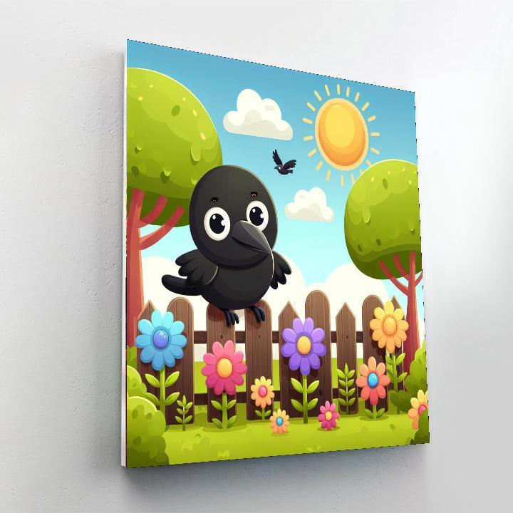 Curious Crow Painting Number Kit
