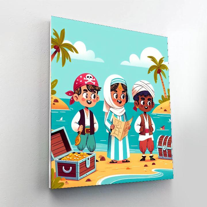 Pirate Treasure Lagoon Painting By Numbers Kit