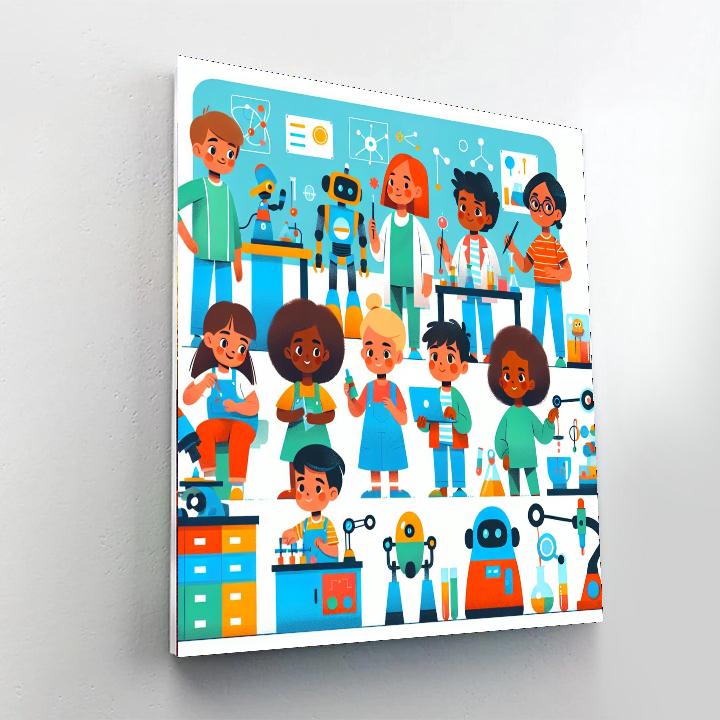 Robotic Inventor's Lab Number Painting