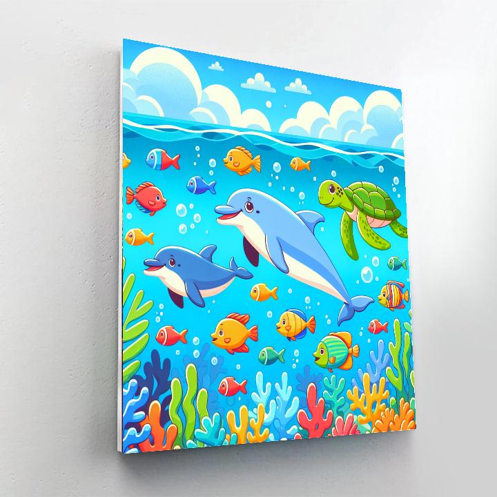 Happy Ocean Creatures Paint By Numbers Kits