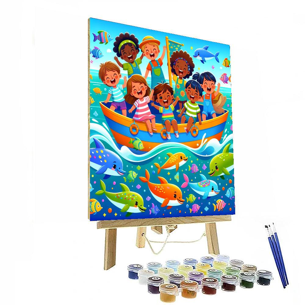 Sailing The Rainbow Seas Painting Number Kit