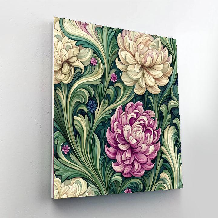 Alphonse Mucha Inspired Symphony Of Floral Elegance  DIY Paint By Numbers