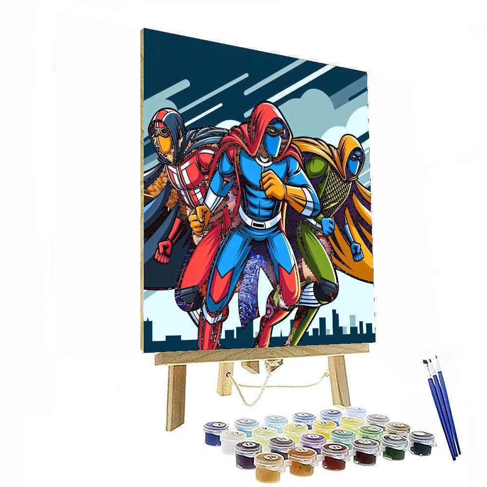 Superheroes Assemble Paint By Color