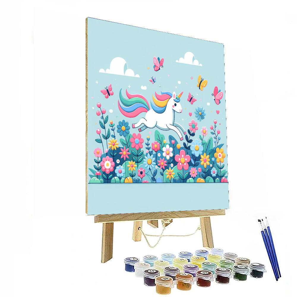 Enchanted Unicorn Garden Numbered Painting Kits