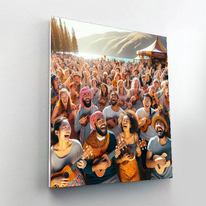 Wellington International Ukelele Orchestra Number Painting