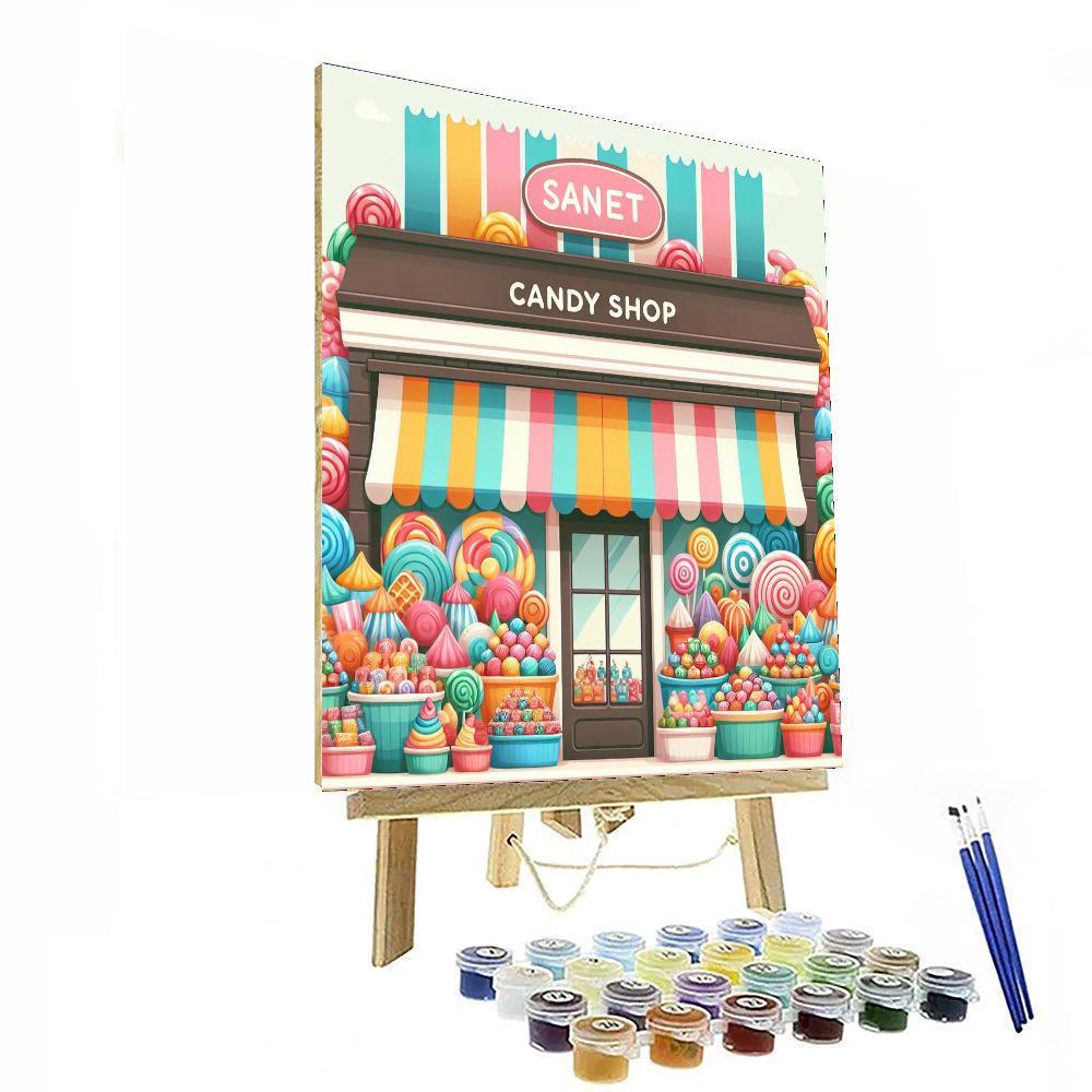 Sweet Shop Surprise Painting By Numbers Kit