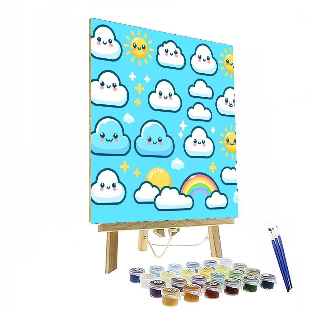 Fluffy Clouds Painting By Numbers Kit