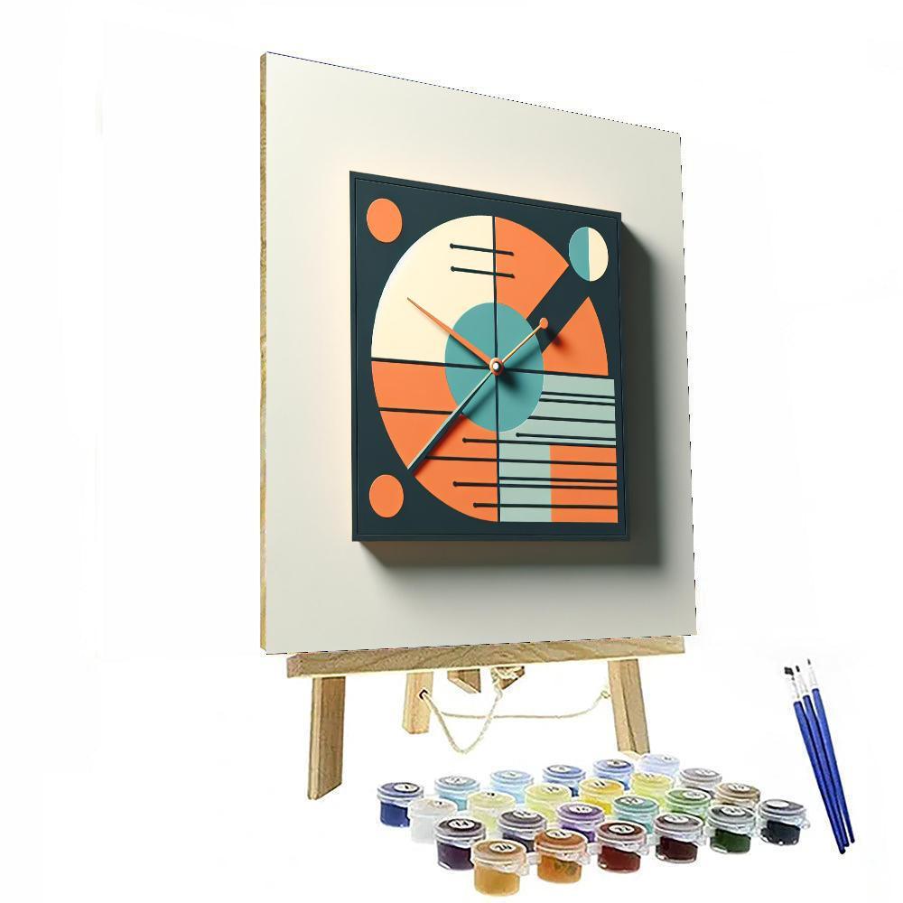Mid-century Modern Clock Paint By Number