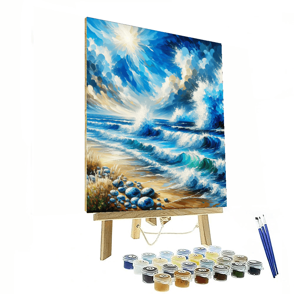 Colorful Ocean Waves Painting By Numbers Kit