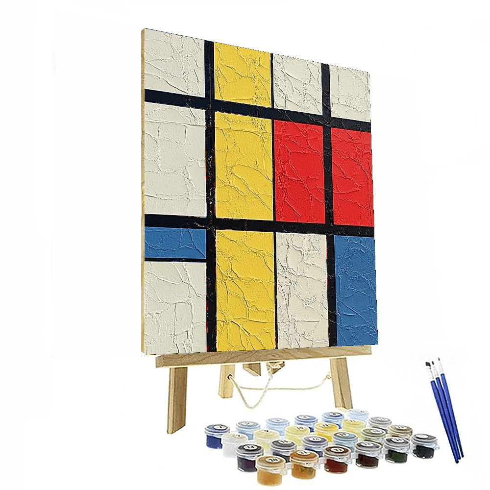 Piet Mondrian Inspired Mondrian's Urban Rhythm  Painting By Numbers Kit