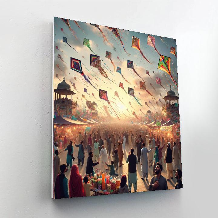 Kite Festival - Pakistan Paint By Color
