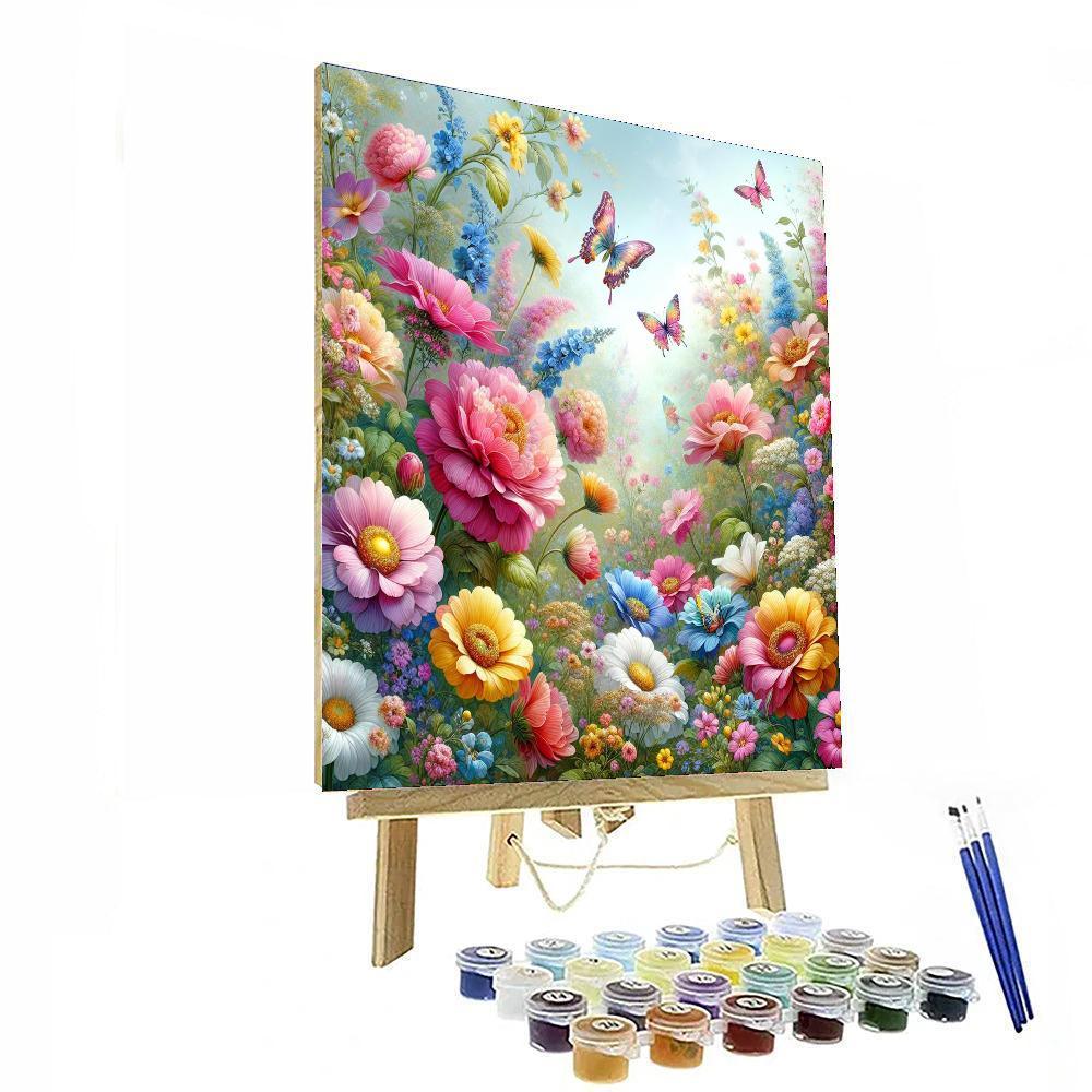 Colorful Summer Garden Paint By Numbers Art