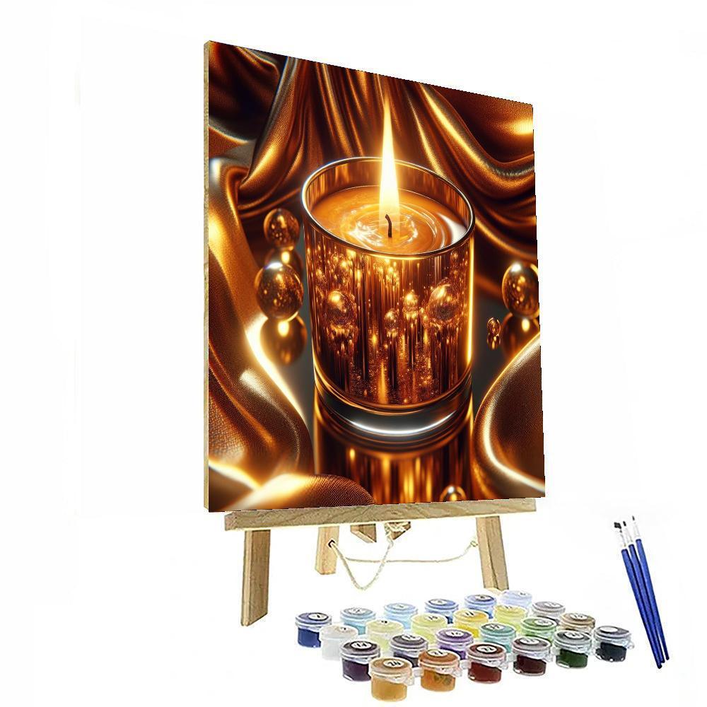 Golden Oasis Candle Paint By Number