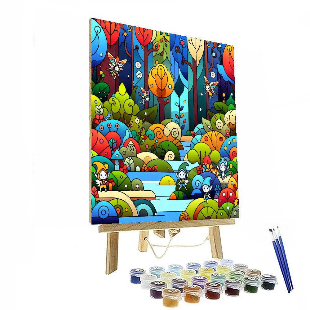 Enchanting Elven Forest Painting Number Kit