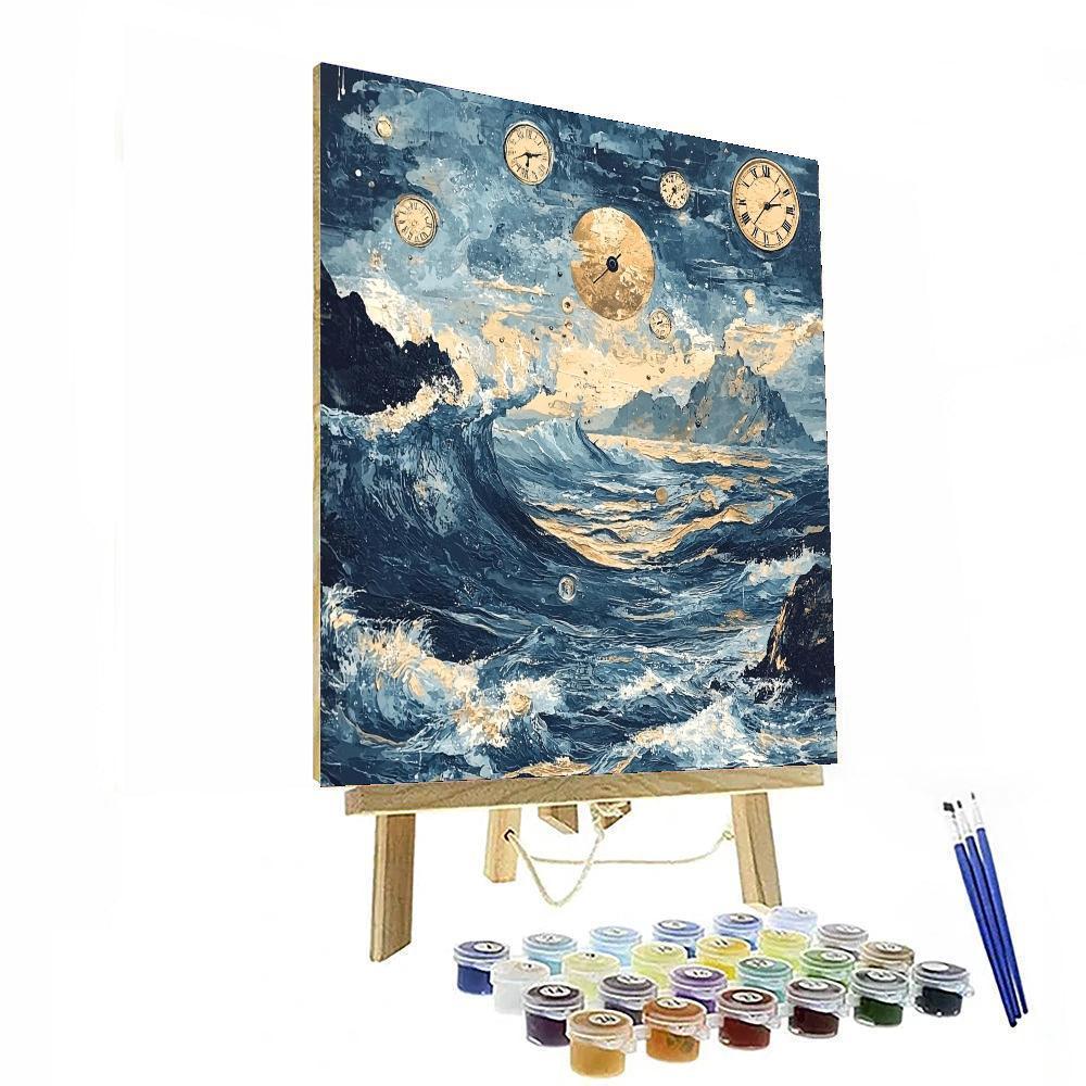 Salvador Dalí Inspired Surreal Ocean Waves  Paint By Numbers Kits