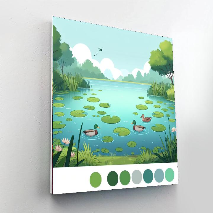 Peaceful Pond Numbered Painting Kits