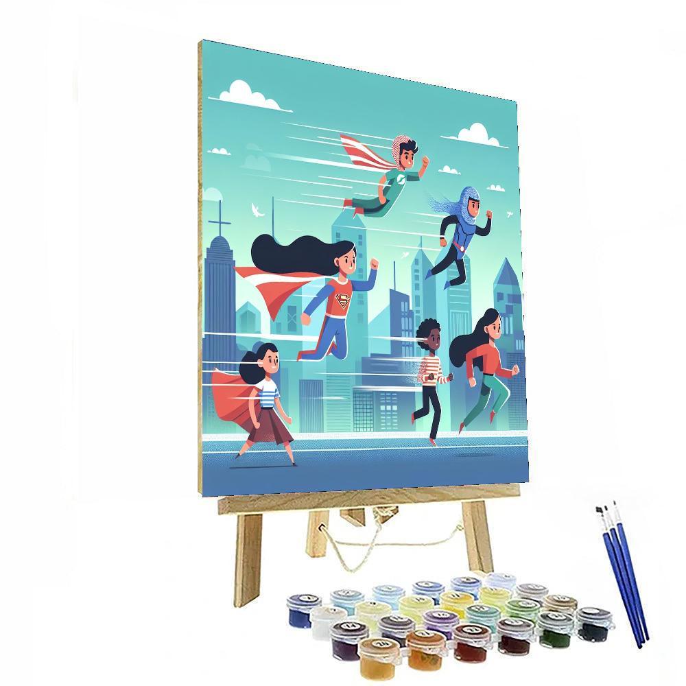 Super Kid Powers Painting By Numbers Kit