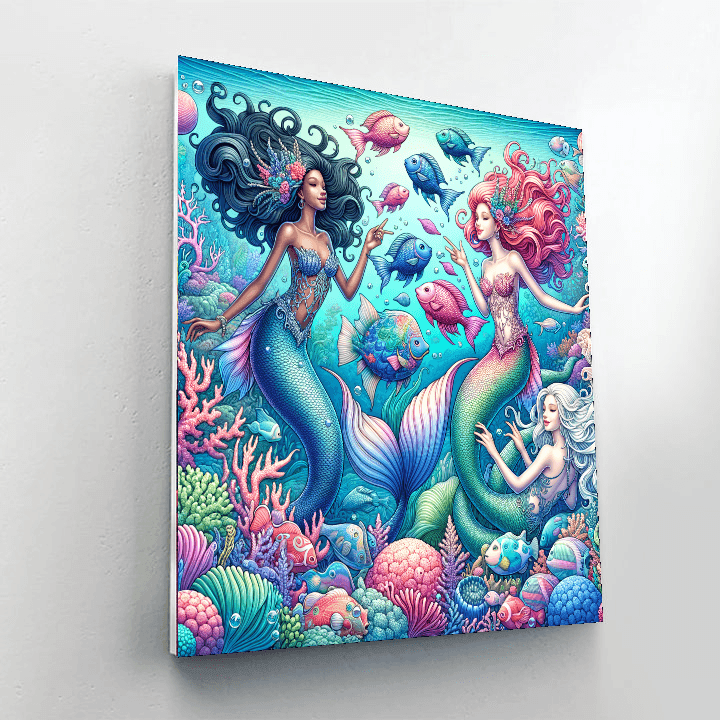 Fantasy Mermaid Realm Numbered Painting Kits