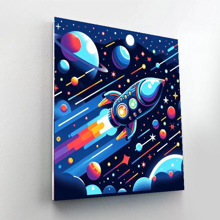 Space Galaxy Voyage Number Painting