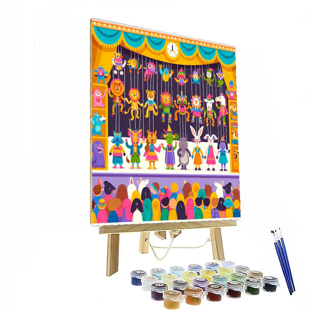 Playful Puppet Show Number Painting