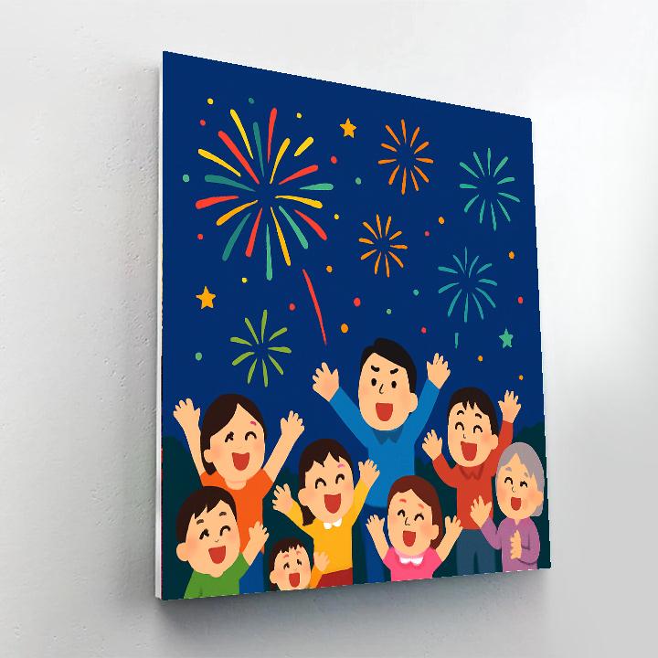 Colorful Firework Festival Paint By Color