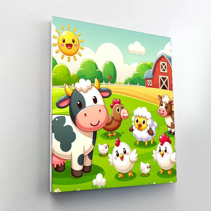 Adorable Farmyard Paint By Color