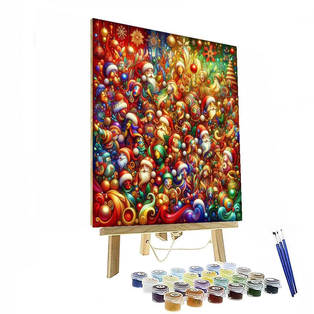 Festive Holiday Parade Painting By Numbers Kit