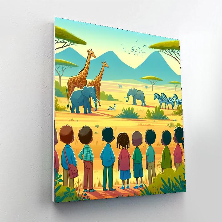 Safari Discovery Excursion Painting By Numbers Kit