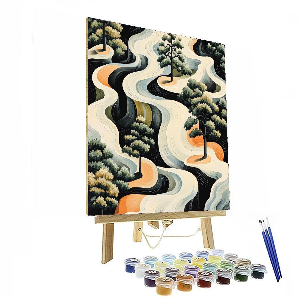 M.C. Escher Inspired Cascading Patterns  Number Painting