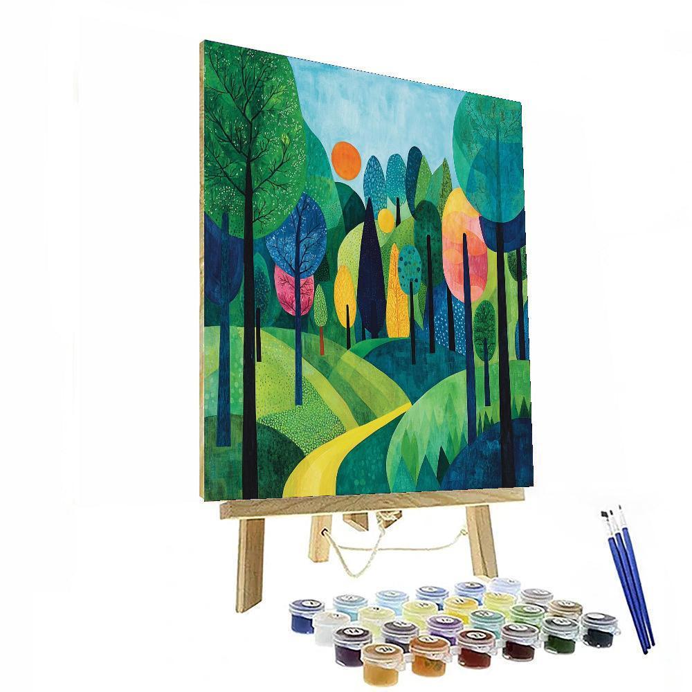 Paul Klee Inspired Abstract Forest Dreams  Paint By Numbers