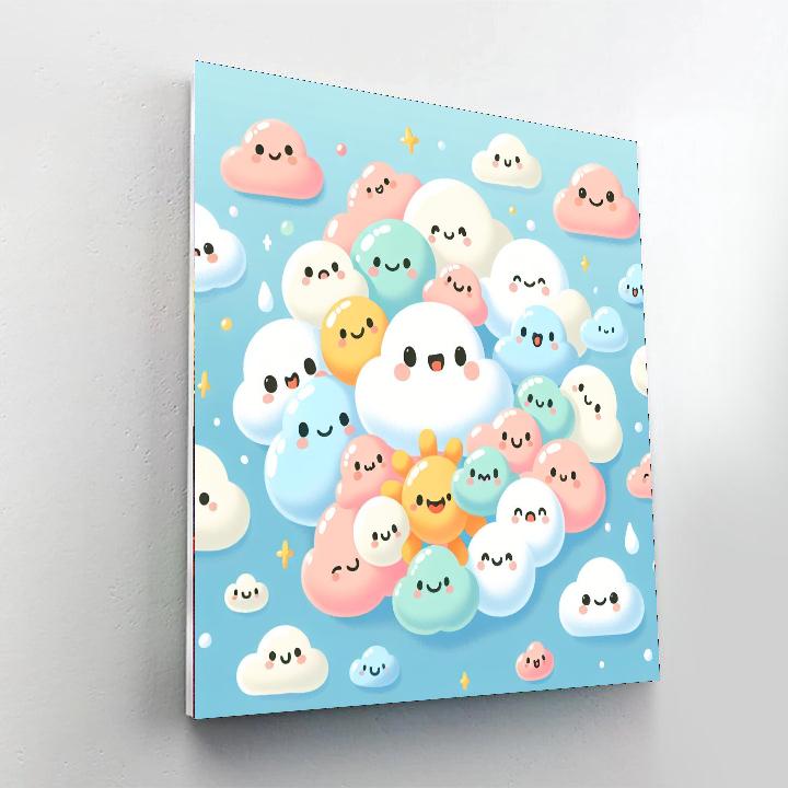 Wondrous Cloud Creatures Paint By Numbers Art