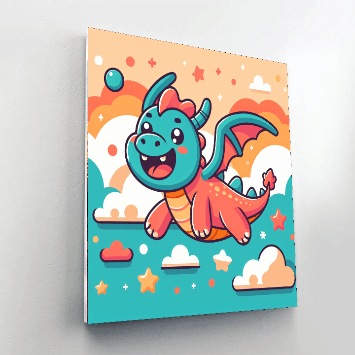 Excited Dragon Paint By Numbers