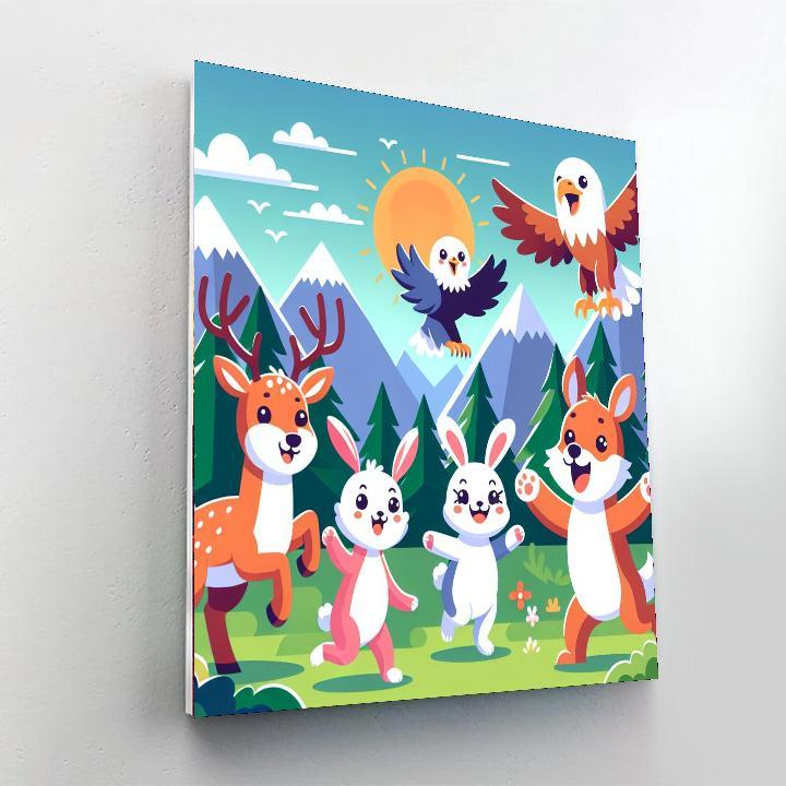 Magical Mountain Animals Paint By Number