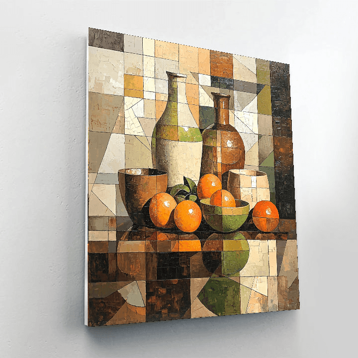 Georges Braque Inspired Cubist Feast  Paint By Numbers