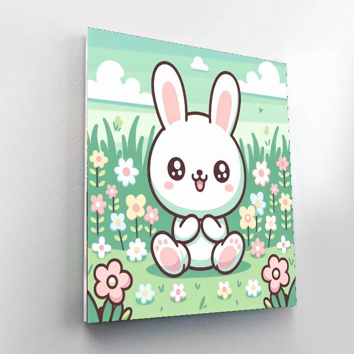 Cuddly Bunny Friend Number Painting