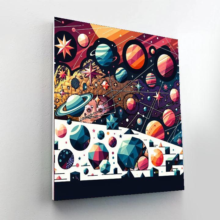 Geometric Galaxies Paint By Numbers Art