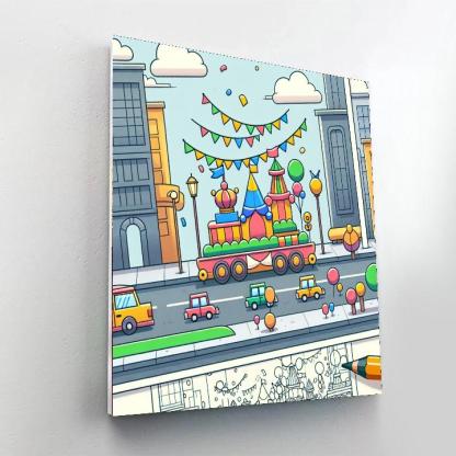 Festive City Carnival Numbered Painting Kits