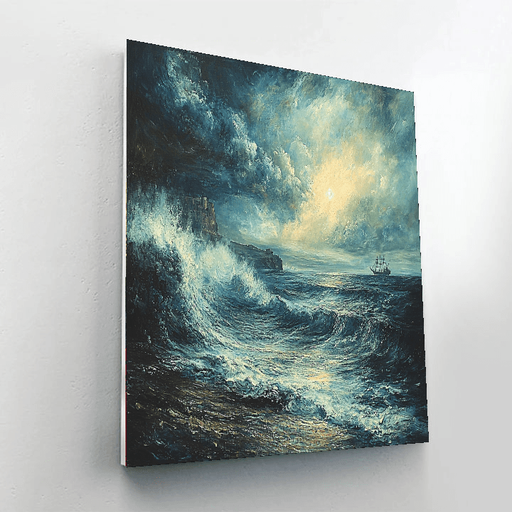 J.M.W. Turner Inspired Turner's Coastal Storm  Paint By Numbers Art